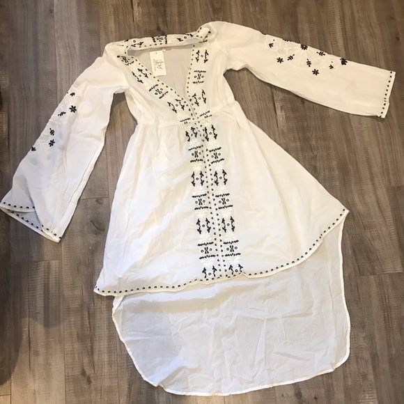 Forever 21 Embroidered High Low Dress Sz M - Picture 2 of 4